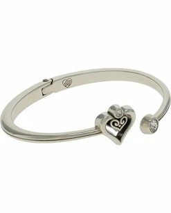 Brighton Alcazar Duet Heart Open Hinged Bangle | Bracelets