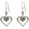 Brighton Alcazar Duet Heart French Wire Earrings
