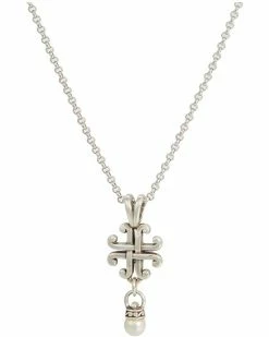 Brighton Taos Pearl Cross Mini Necklace | Necklaces
