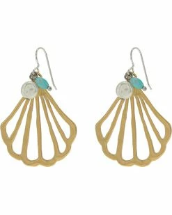 Brighton Calypso Shell French Wire Drop Earrings