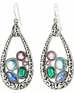 Brighton Elora Gems Vitrail Hoop French Wire Earrings