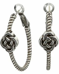 Brighton Interlok Knot Rope Hoop Earrings