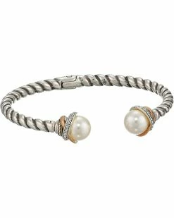 Brighton Neptune's Rings Pearl Open Hinged Bangle | Bracelets