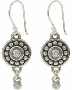 Brighton Pebble Dot Medali Reversible French Wire Earrings