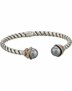 Brighton Neptune's Rings Pearl Open Hinged Bangle | Bracelets
