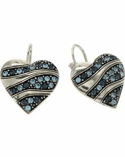 Brighton Crystal Passage Heart Leverback Earrings