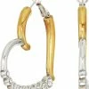 Brighton Sparkle Heart Leverback Hoops Earrings