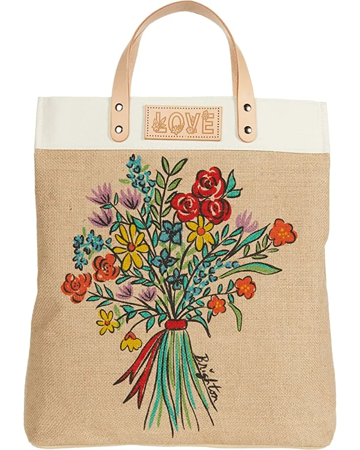 Brighton Bella Bouquet Burlap Tote | Handbags 1 Brighton Bella Bouquet Burlap Tote | Handbags