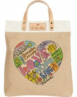 Brighton Let Love Shine Burlap Tote | Handbags